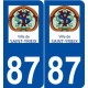 87 Saint-Yrieix-la-Perche  logo autocollant plaque stickers ville