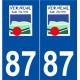 87 Verneuil-sur-Vienne logo autocollant plaque stickers ville