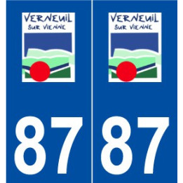 87 Verneuil-sur-Vienne logo autocollant plaque stickers ville