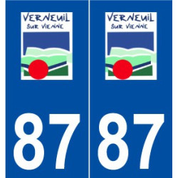 87 Verneuil-sur-Vienne logo autocollant plaque stickers ville