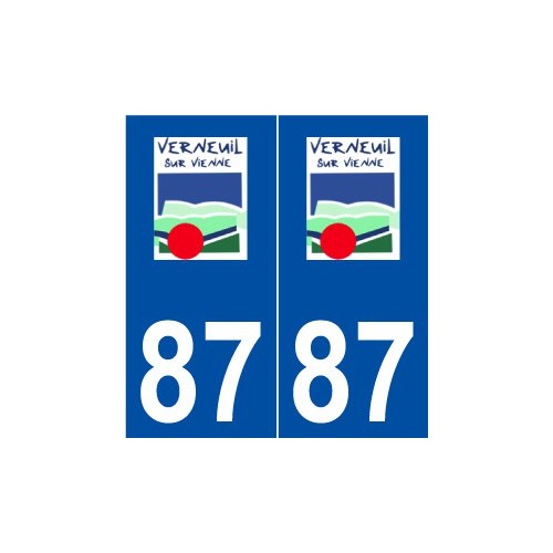 87 Verneuil-sur-Vienne logo autocollant plaque stickers ville
