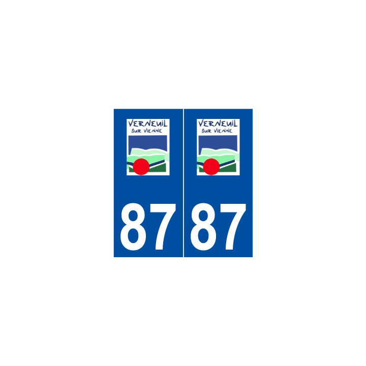 87 Verneuil-sur-Vienne logo autocollant plaque stickers ville