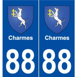 88 Charmes blason autocollant plaque stickers ville