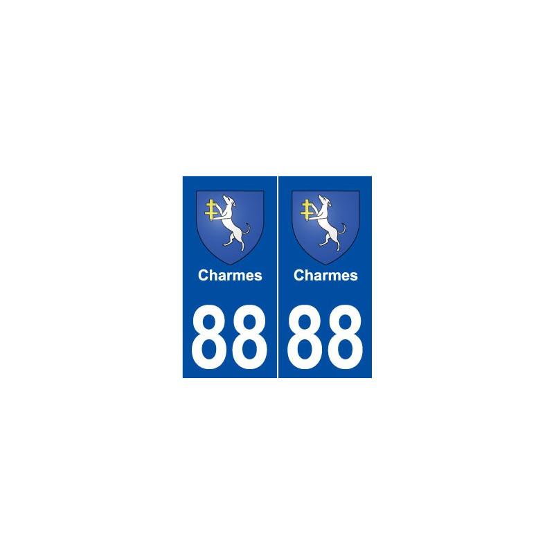 88 Charmes blason autocollant plaque stickers ville