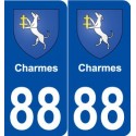 88 Charmes blason autocollant plaque stickers ville