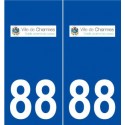 88 Charmes logo autocollant plaque stickers ville