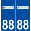 88 Charmes logo autocollant plaque stickers ville