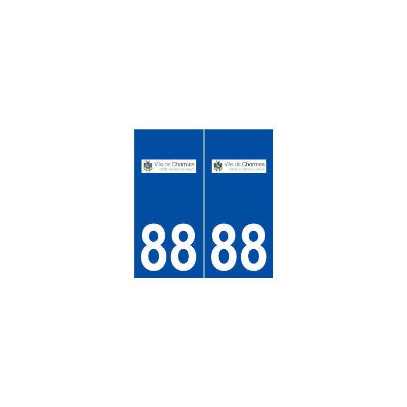 88 Charmes logo autocollant plaque stickers ville