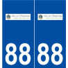 88 Charmes logo autocollant plaque stickers ville