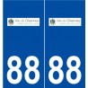 88 Charmes logo autocollant plaque stickers ville