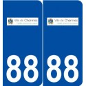 88 Charmes logo autocollant plaque stickers ville