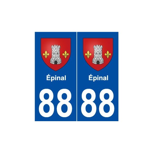 88 Épinal blason autocollant plaque stickers ville