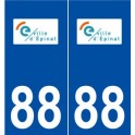88 Épinal  logo autocollant plaque stickers ville
