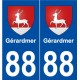 88 Gérardmer wappen aufkleber typenschild aufkleber stadt