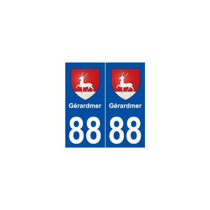 88 Gérardmer blason autocollant plaque stickers ville