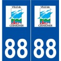 88 Gerardmer logo adesivo piastra adesivi città