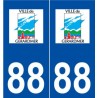 88 Gérardmer logo autocollant plaque stickers ville
