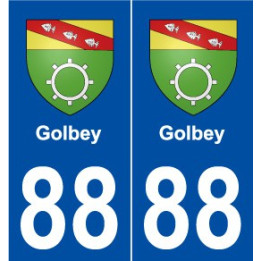 88 Golbey blason autocollant plaque stickers ville