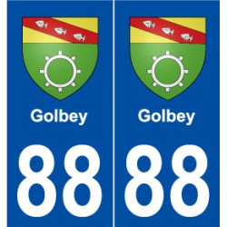 88 Golbey blason autocollant plaque stickers ville