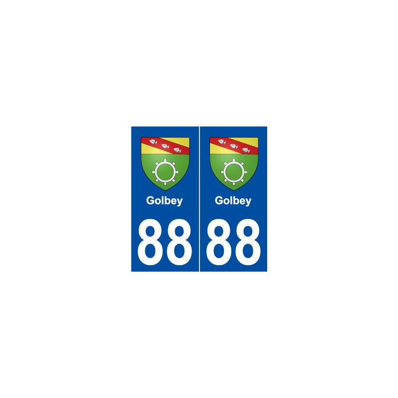 88 Golbey blason autocollant plaque stickers ville