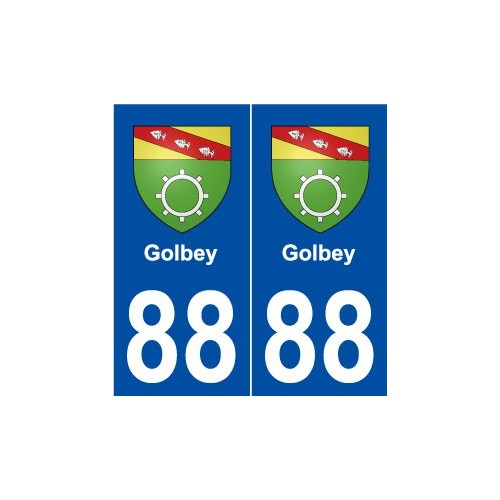88 Golbey blason autocollant plaque stickers ville