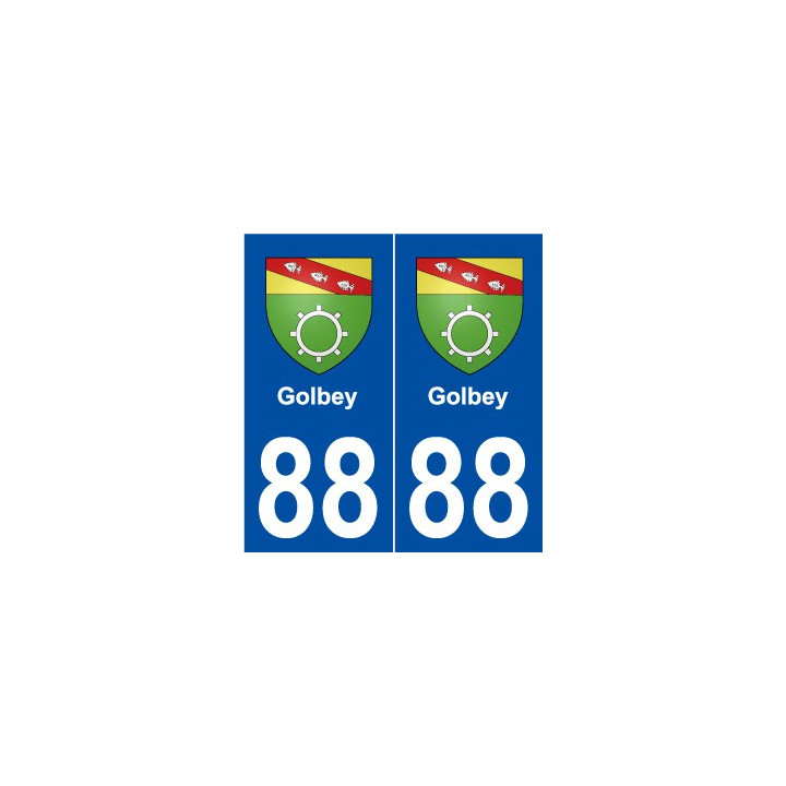 88 Golbey blason autocollant plaque stickers ville