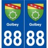 88 Golbey blason autocollant plaque stickers ville