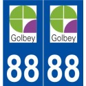 88 Golbey logo autocollant plaque stickers ville
