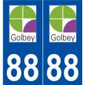 88 Golbey logo autocollant plaque stickers ville