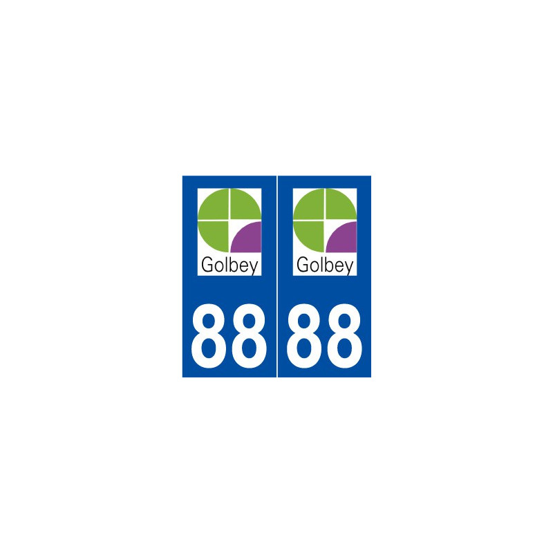 88 Golbey logo autocollant plaque stickers ville