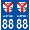 88 La Bresse blason autocollant plaque stickers ville