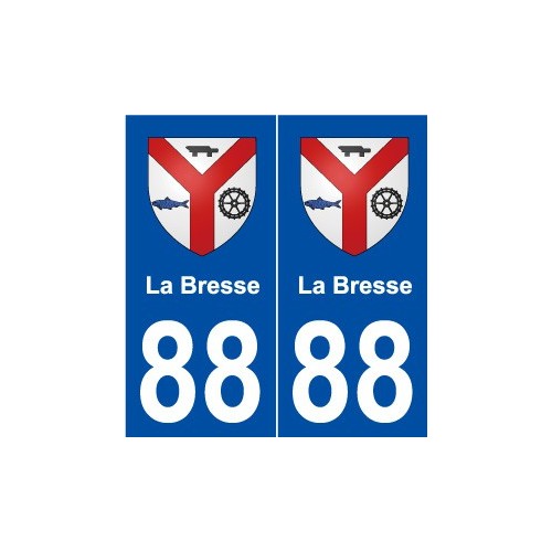 88 La Bresse blason autocollant plaque stickers ville