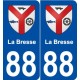 88 La Bresse blason autocollant plaque stickers ville