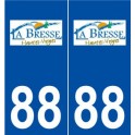88 La Bresse logo autocollant plaque stickers ville
