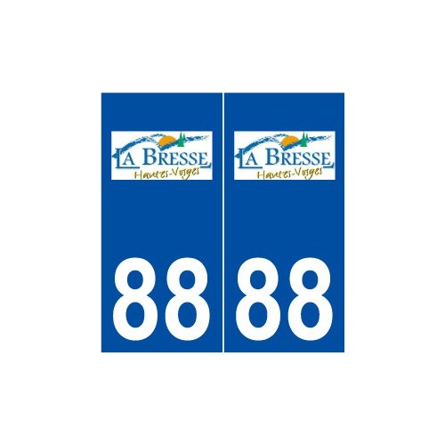 88 La Bresse logo autocollant plaque stickers ville