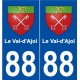 88 Le Val-d'Ajol blason autocollant plaque stickers ville