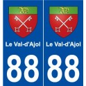 88 Le Val-d'Ajol blason autocollant plaque stickers ville