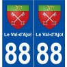 88 Le Val-d'Ajol blason autocollant plaque stickers ville