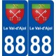 88 Le Val-d'Ajol blason autocollant plaque stickers ville