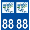 88 Le Val-d'Ajol logo autocollant plaque stickers ville