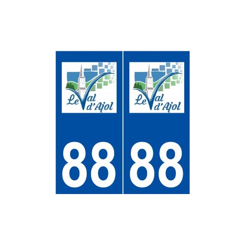 88 Le Val-d'Ajol logo autocollant plaque stickers ville