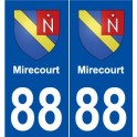 88 Mirecourt blason autocollant plaque stickers ville