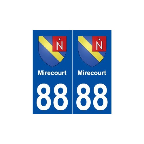 88 Mirecourt blason autocollant plaque stickers ville