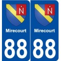 88 Mirecourt blason autocollant plaque stickers ville