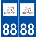 88 Mirecourt logo autocollant plaque stickers ville