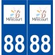 88 Mirecourt logo autocollant plaque stickers ville