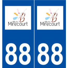 88 Mirecourt logo autocollant plaque stickers ville