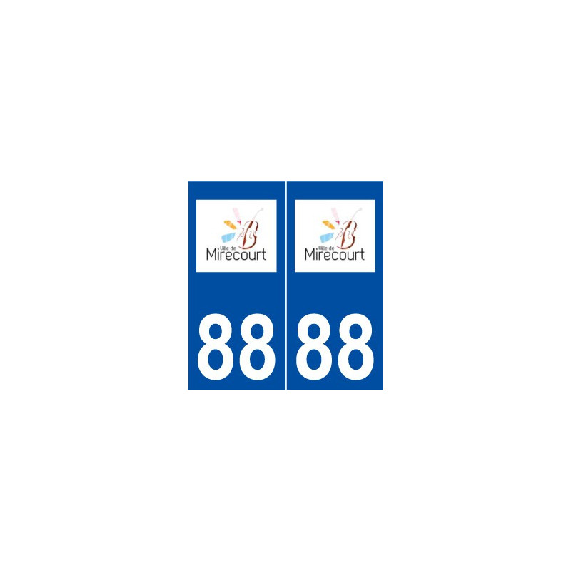 88 Mirecourt logo autocollant plaque stickers ville