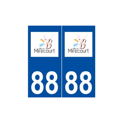 88 Mirecourt logo autocollant plaque stickers ville