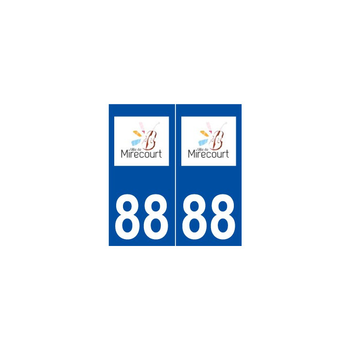 88 Mirecourt logo autocollant plaque stickers ville